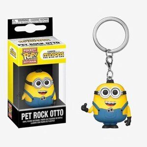 Funko Pop! Keychain: Minions: The Rise of Gru - Pet Rock Otto, Multicolor, 2 inc